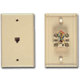Allen Tel AT216SM Flush Smooth Phone Wall Jack - 6 Position